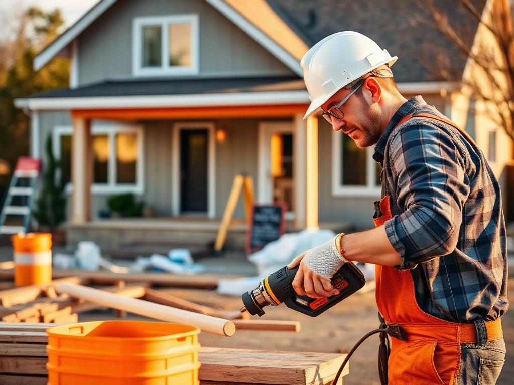 Contractor working on a residential remodel in Tulsa